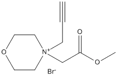 Molecular Structure of 112466-50-9 (Morpholinium, 4-(2-methoxy-2-oxoethyl)-4-(2-propynyl)-, bromide)